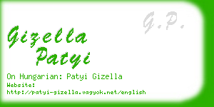 gizella patyi business card